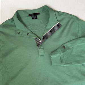 Vintage Nike Tiger Woods 1/4 Snap Golf Pullover Shirt Green Cotton Mens Size XL